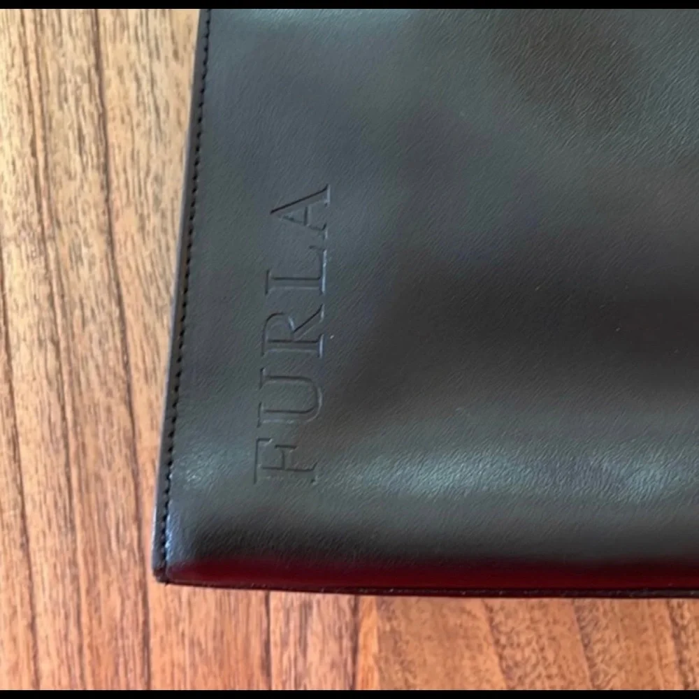 Furla Black Leather Top-Handle Tote